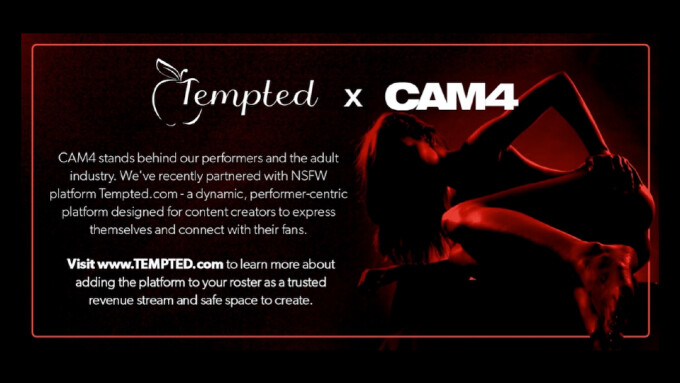 CAM4 Partners With Adult-Friendly Platform 'Tempted'