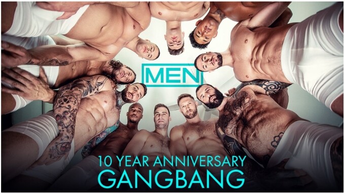 Men.com to Mark 10 Years With 10-Man Gang-Bang of Felix Fox
