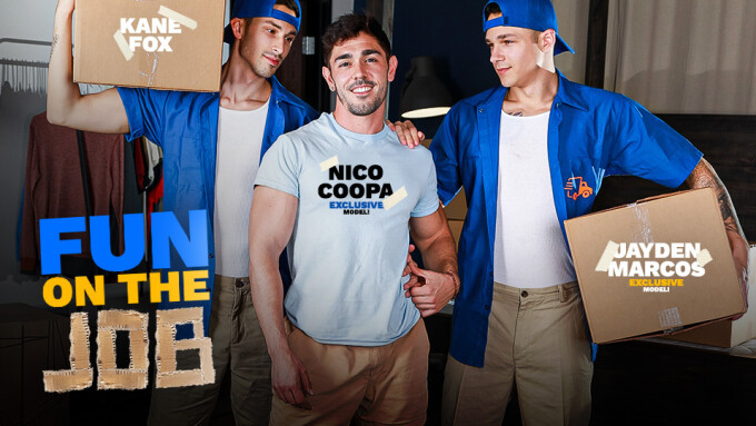 Nico Coopa, Jayden Marcos Star in Latest Threesome From Next Door Studios, 'Fun On The Job'