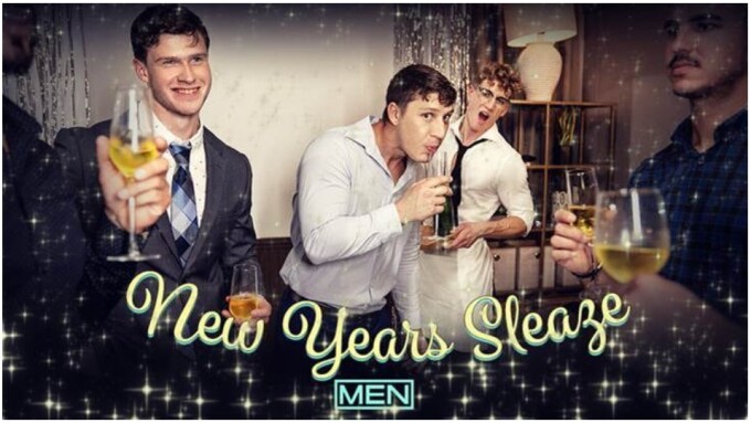 Felix Fox Enjoys 1st DP in 'New Year's Sleaze' From Men.com